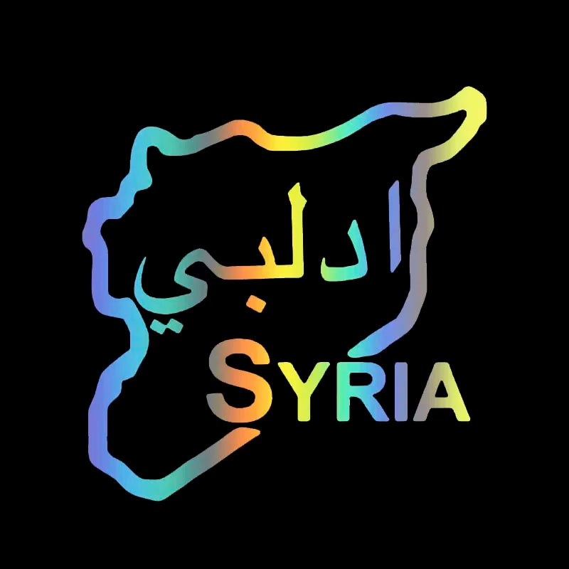 22082# Car Sticker Vinyl Decal For Syria Country Outline Damascus Waterproof  Car Accessories Decor