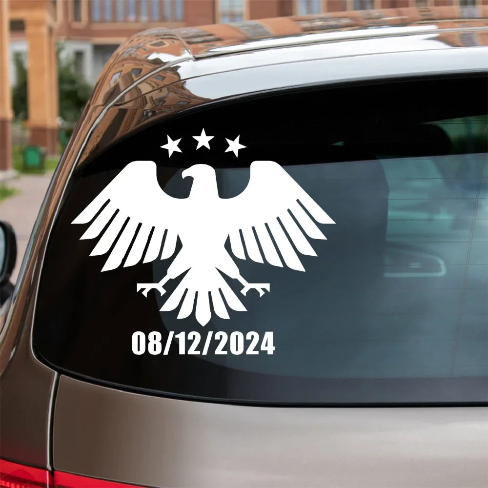 08/12/2024 Vinyl Decal New Coat of Arms of Syria Sticker Waterproof Car Accessories for Bumper Rear Windshileld, Window, Wall