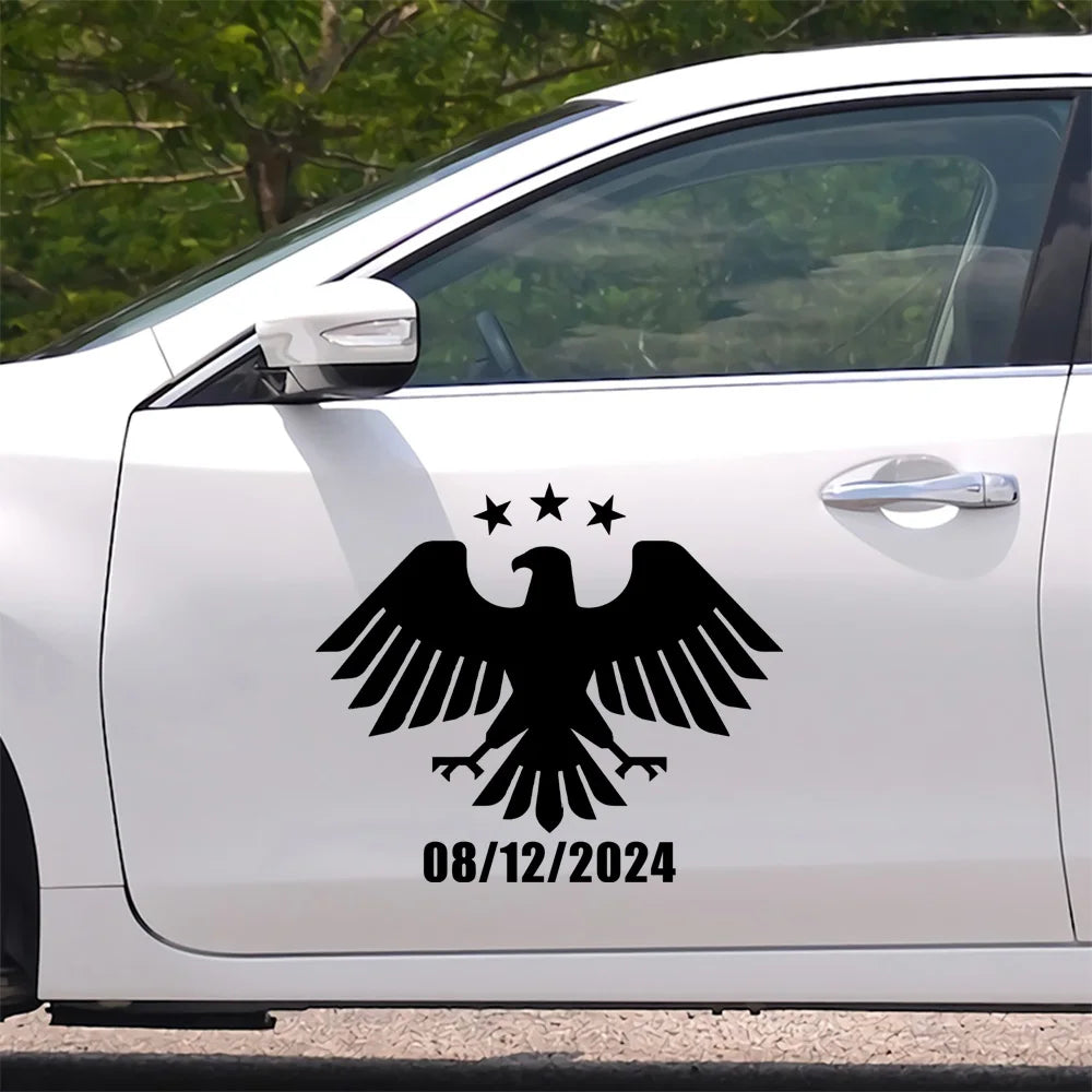 08/12/2024 Vinyl Decal New Coat of Arms of Syria Sticker Waterproof Car Accessories for Bumper Rear Windshileld, Window, Wall