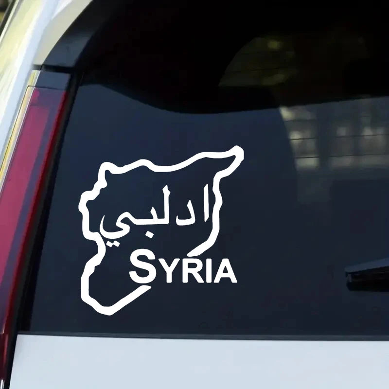 22082# Car Sticker Vinyl Decal For Syria Country Outline Damascus Waterproof  Car Accessories Decor