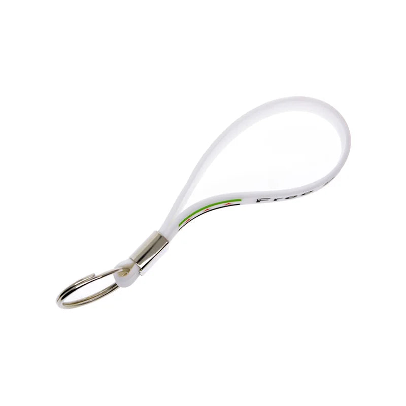 1 PC Free Syria Silicone Wristband Keychain Sports Gift Key Ring White