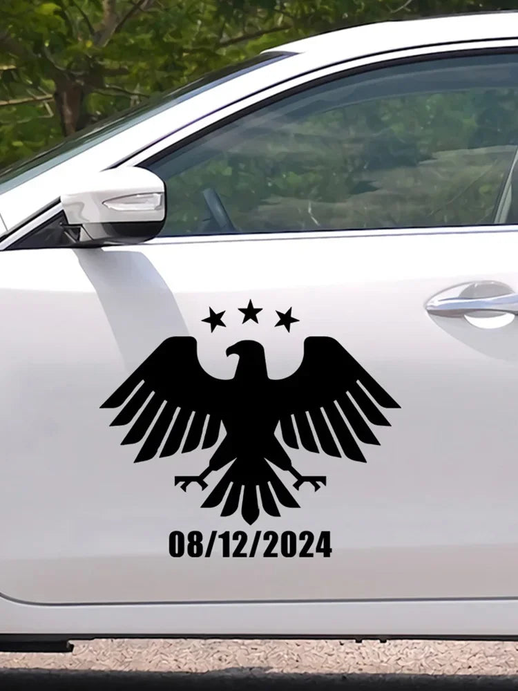 08/12/2024 Vinyl Decal New Coat of Arms of Syria Sticker Waterproof Car Accessories for Bumper Rear Windshileld, Window, Wall