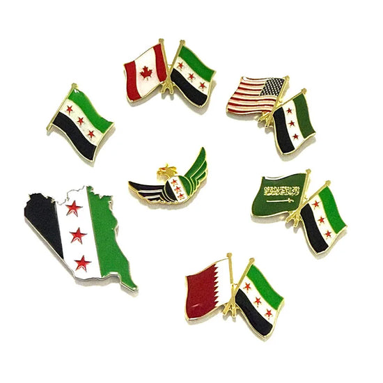 Syria  Flag Laple Pin Badge Brooch