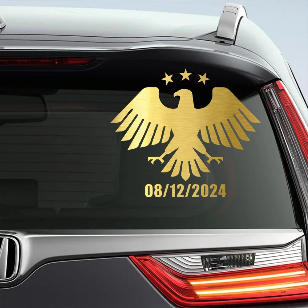 08/12/2024 Vinyl Decal New Coat of Arms of Syria Sticker Waterproof Car Accessories for Bumper Rear Windshileld, Window, Wall